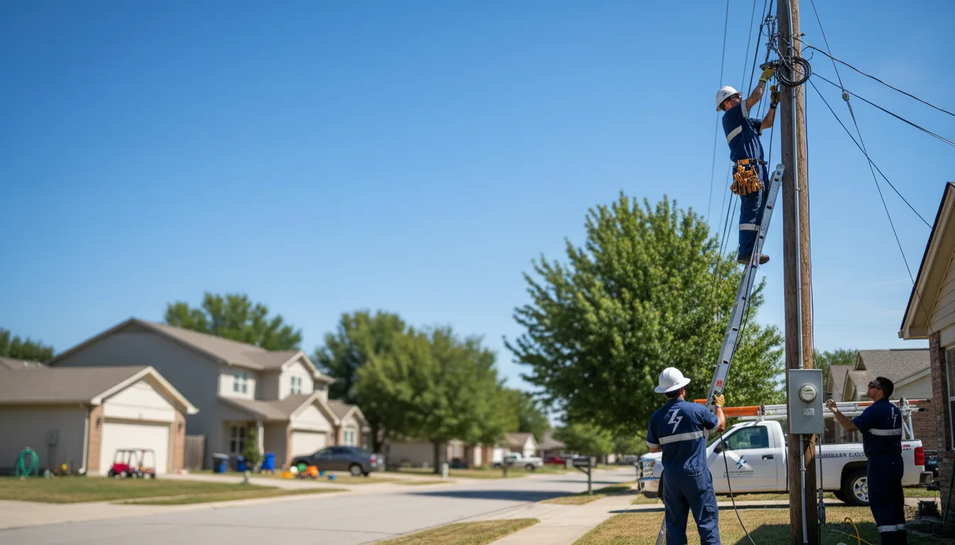 Residential electrician providing installation services in Hillpoint, WI